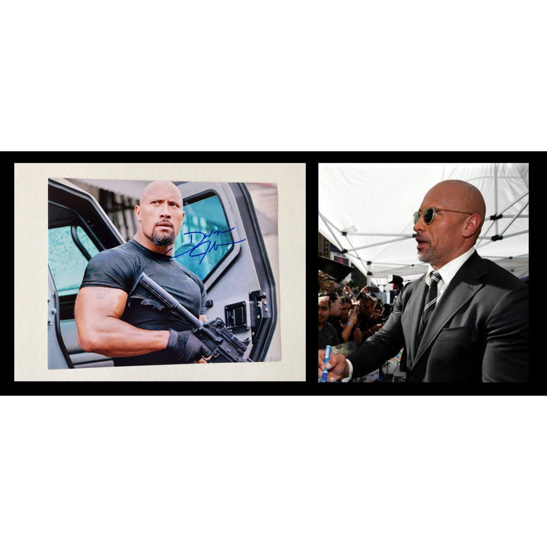 Dwayne The Rock Johnson 8x10 photo signed with proof