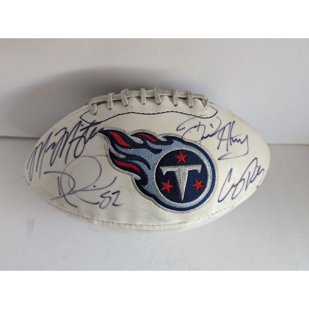 Tennessee Titans Derrick Henry Marcus Mariota full size football signed