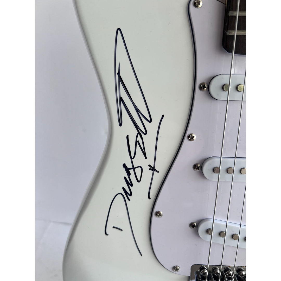 Billy Gibbons Frank Beard Dusty Hill ZZ Top Stratocaster full size electric guitar signed with proof