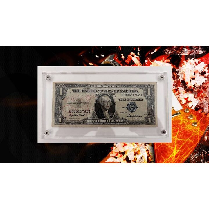 Jimi Hendrix 1935 silver certificate vintage dollar bill signed with proof