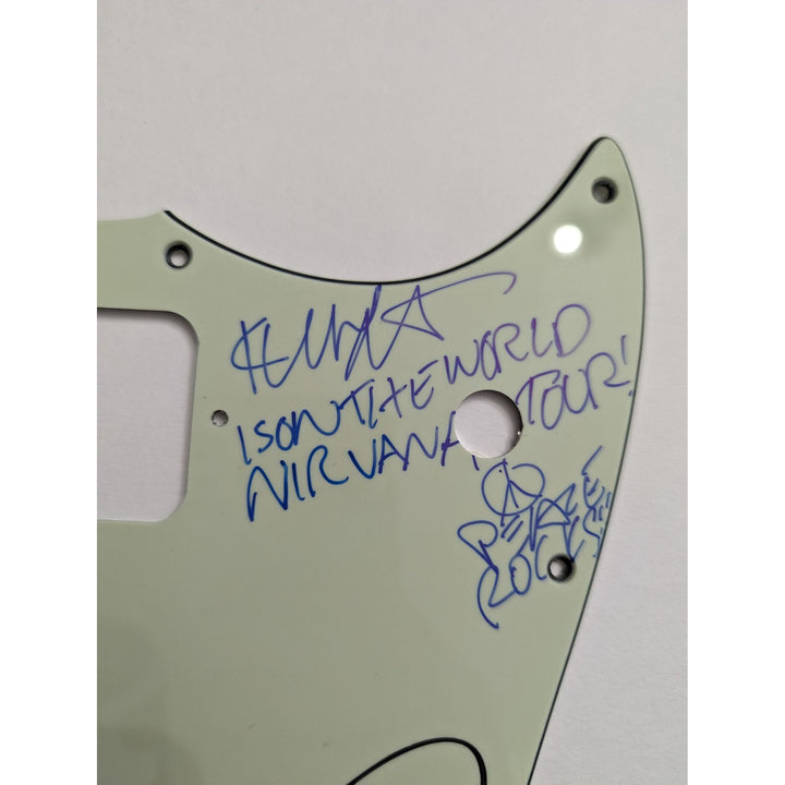 Nirvana Kurt Cobain electric guitar pickguard signed