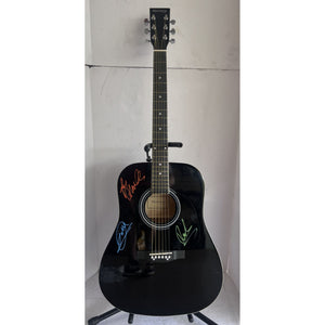 Barry, Robin and Maurice Gibb the Bee Gees  39' acoustic guitar signed with proof