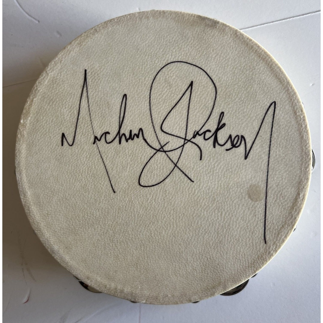 Michael Jackson tambourine signed with proof