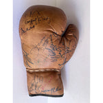 Load image into Gallery viewer, Heavyweight Champions Muhammed Ali Tyson Fury Mike Tyson George Foreman vintage boxing glove signed with proof
