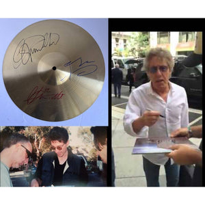 Pete Townshend John Entwistle  Roger Daltrey The Who cymbal signed with proof