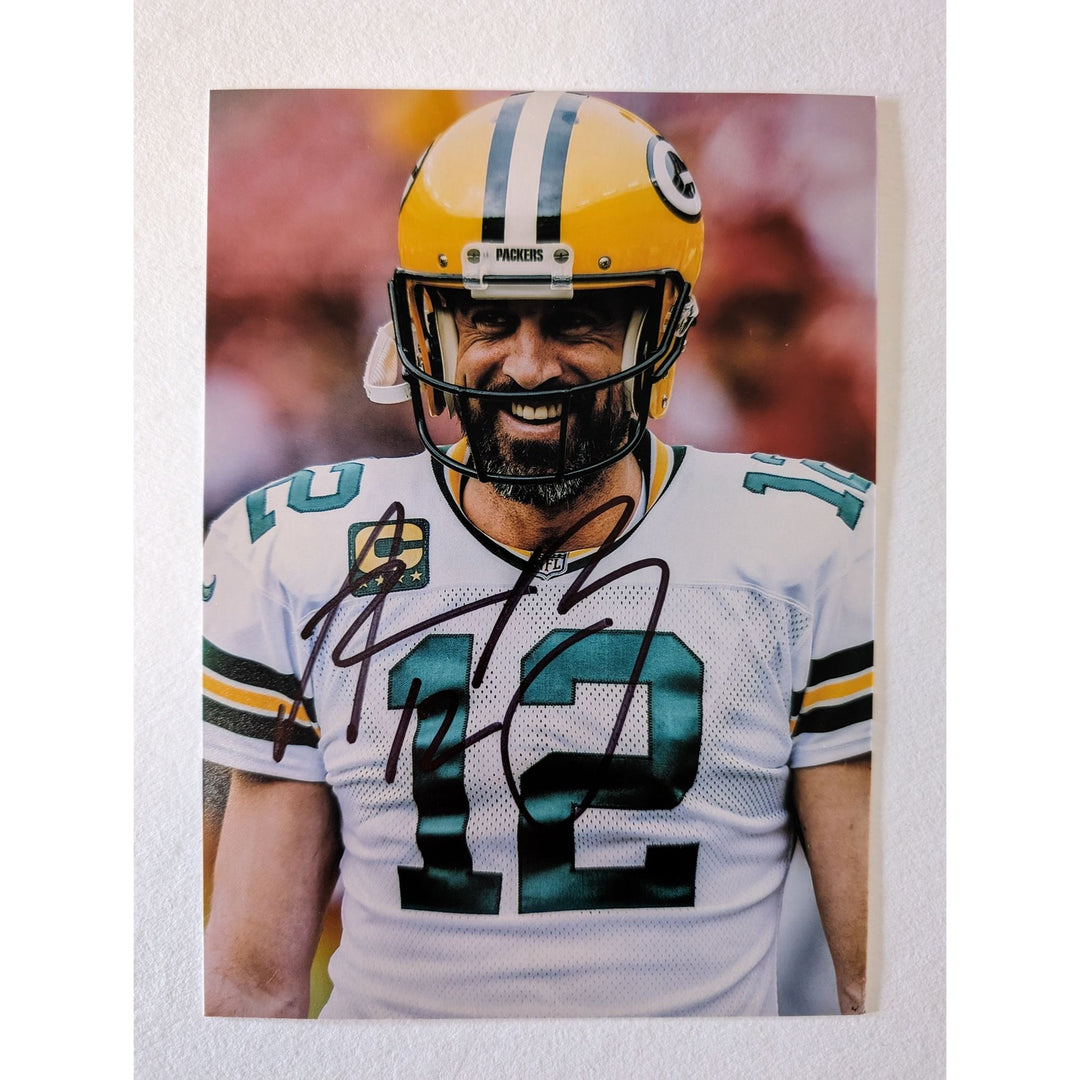 Aaron Rodgers Green Bay Packers 5x7 photograph signed with proof