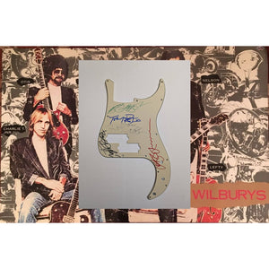 Traveling  Wilburys Roy Orbison Jeff Lynne Bob Dylan Tom Petty George Harrison vintage electric guitar pickguard signed  with proof
