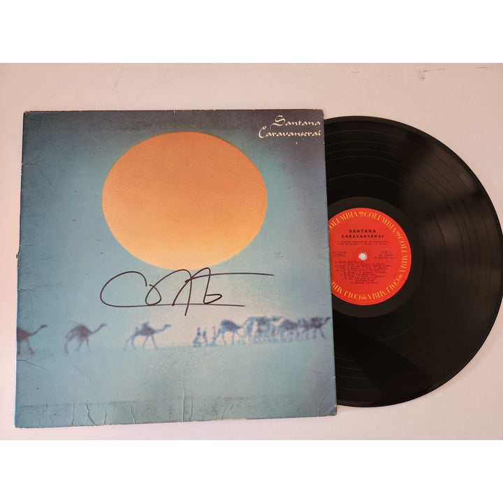 Carlos Santana Caravanserai LP signed with proof