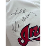 Load image into Gallery viewer, Cleveland Indians Jose Ramirez Jerry Francona Francisco Lindor Corey kluber 2016 game model Indians embroidered jersey signed
