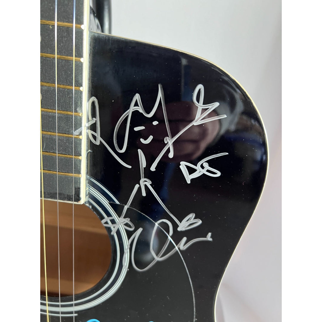 Pearl Jam Eddie Vedder Mike McCready Stone Gossard Jeff Ament one of a kind full size acoustic guitar signed with proof