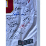 Load image into Gallery viewer, Kansas City Chiefs Super Bowl 57 champions Patrick Mahomes Game model jersey team signed 2022-23
