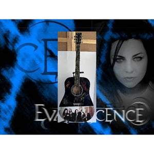 Evanescence One of A kind 39' inch full size acoustic guitar signed with proof