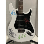 Load image into Gallery viewer, Red Hot Chili Peppers Anthony Kiedis Chad Smith Flea full size electric guitar signed with proof
