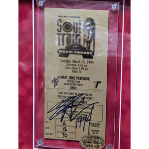 Tupac Amaru Shakur "2Pac" 1994 Soul Train Music Awards ticket signed framed 21x24"