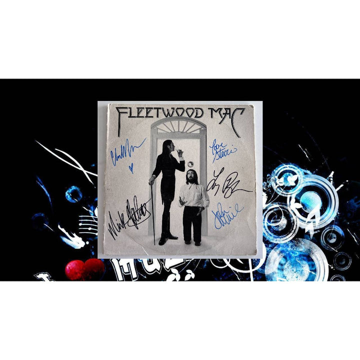 Fleetwood Mac Mick Fleetwood, Christine McVie, Stevie Nicks, Lindsey Buckingham, and John McVie LP signed with proof