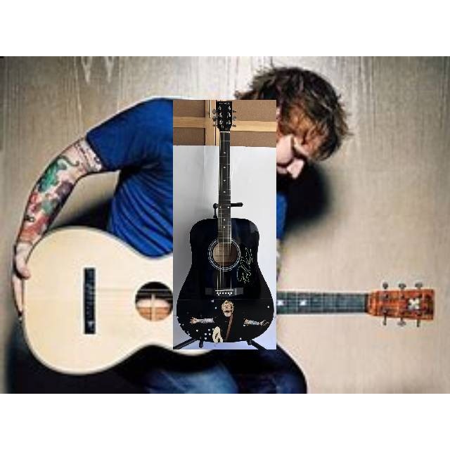 Ed Sheeran  One of A kind 39' inch full size acoustic guitar signed with proof