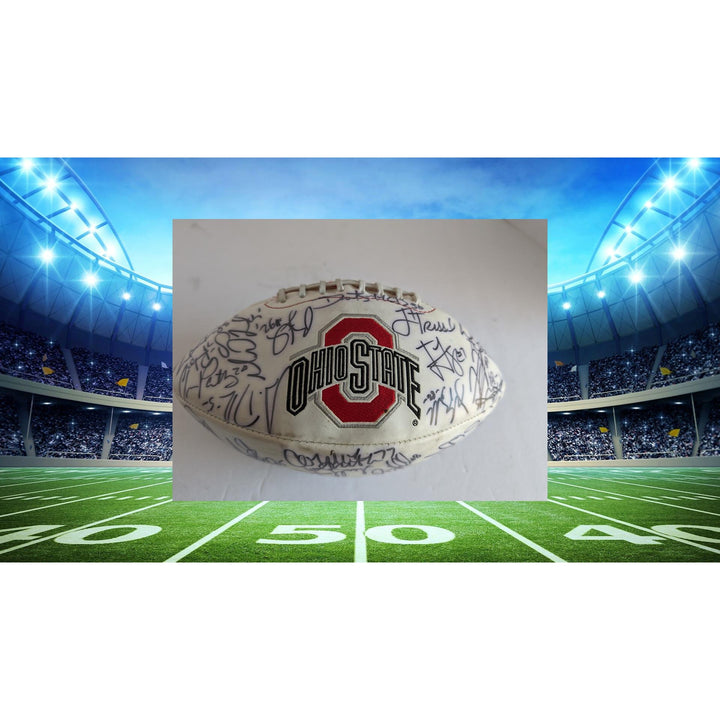 Ohio State Buckeyes Troy Smith Jim Tressell team signed football