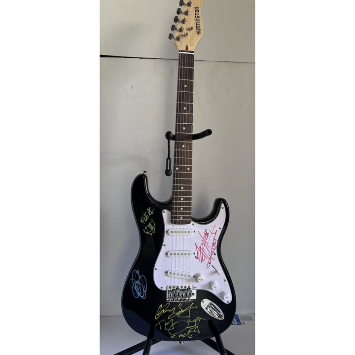 Red Hot Chili Peppers Anthony Kiedis Flea Chad Smith full size electric guitar signed with proof