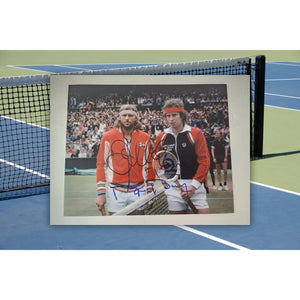 John Mcenroe Bjorn Borg tennis Legends 8x10 photo signed with proof