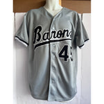 Load image into Gallery viewer, Michael Jordan Birmingham Barons signed jersey gray with proof
