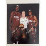 Load image into Gallery viewer, Pat Riley Dwyane Wade Shaquille O&#39;Neal Miami Heat NBA champion 16x20 photo signed with proof
