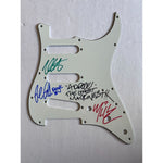 Load image into Gallery viewer, The Beastie Boys with Rick Rubin Stratocaster electric guitar pickguard signed with proof
