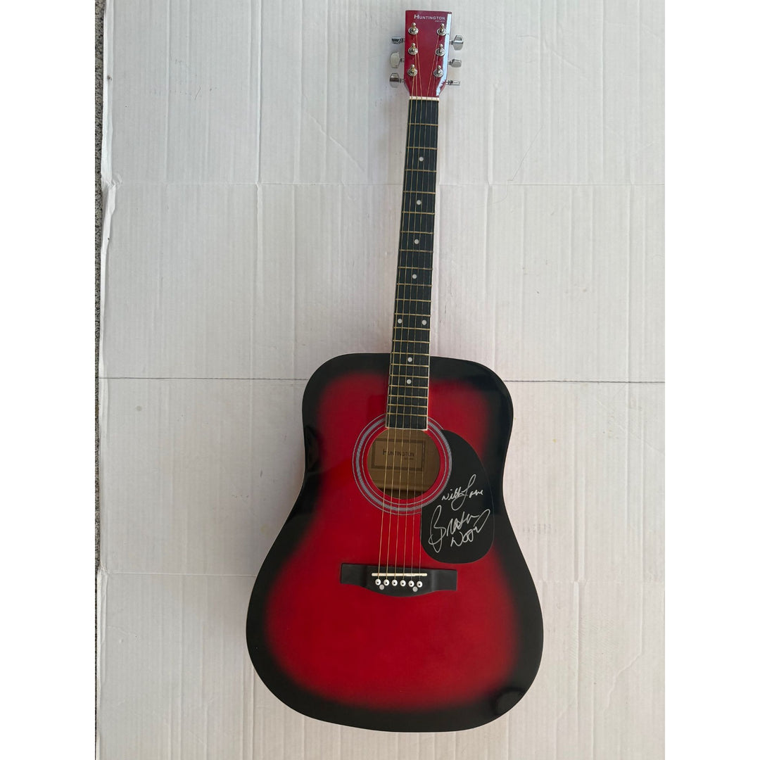 Brenton Wood full size acoustic guitar signed.