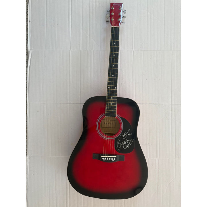 Brenton Wood full size acoustic guitar signed.