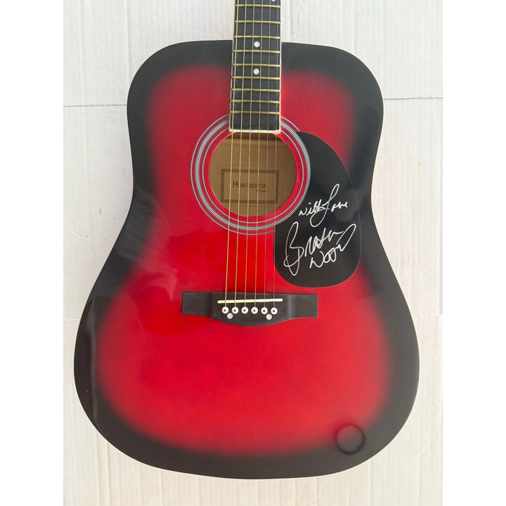 Brenton Wood full size acoustic guitar signed.