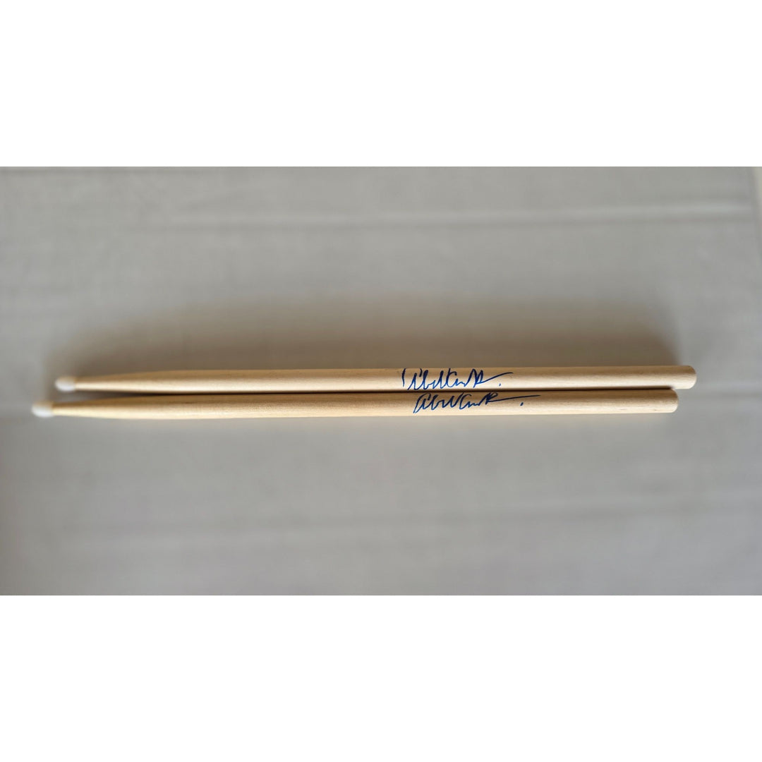 Alex Van Halen of Van Halen Drumsticks signed with proof.