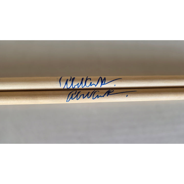 Alex Van Halen of Van Halen Drumsticks signed with proof.