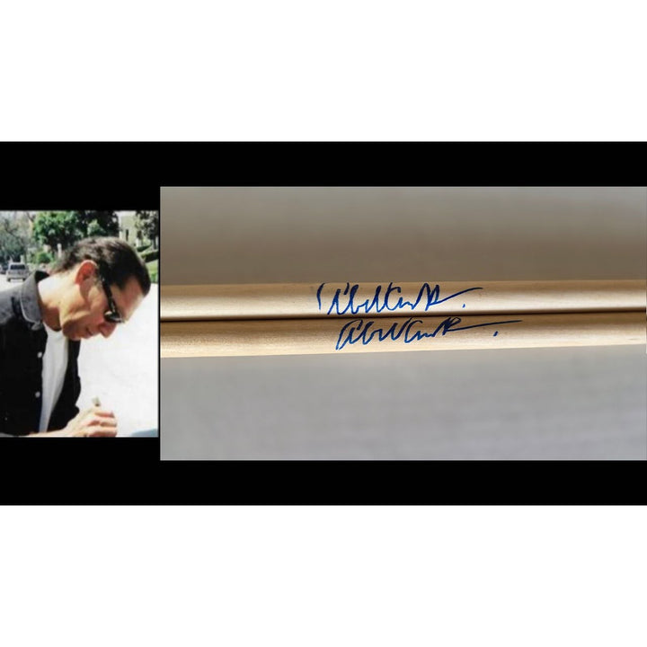 Alex Van Halen of Van Halen Drumsticks signed with proof.