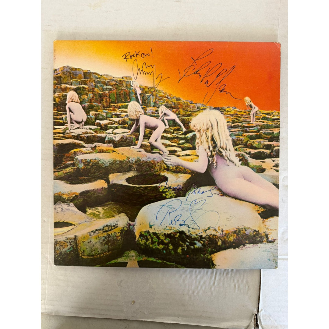 Led Zeppelin "Houses of the Holy" LP signed with proof.