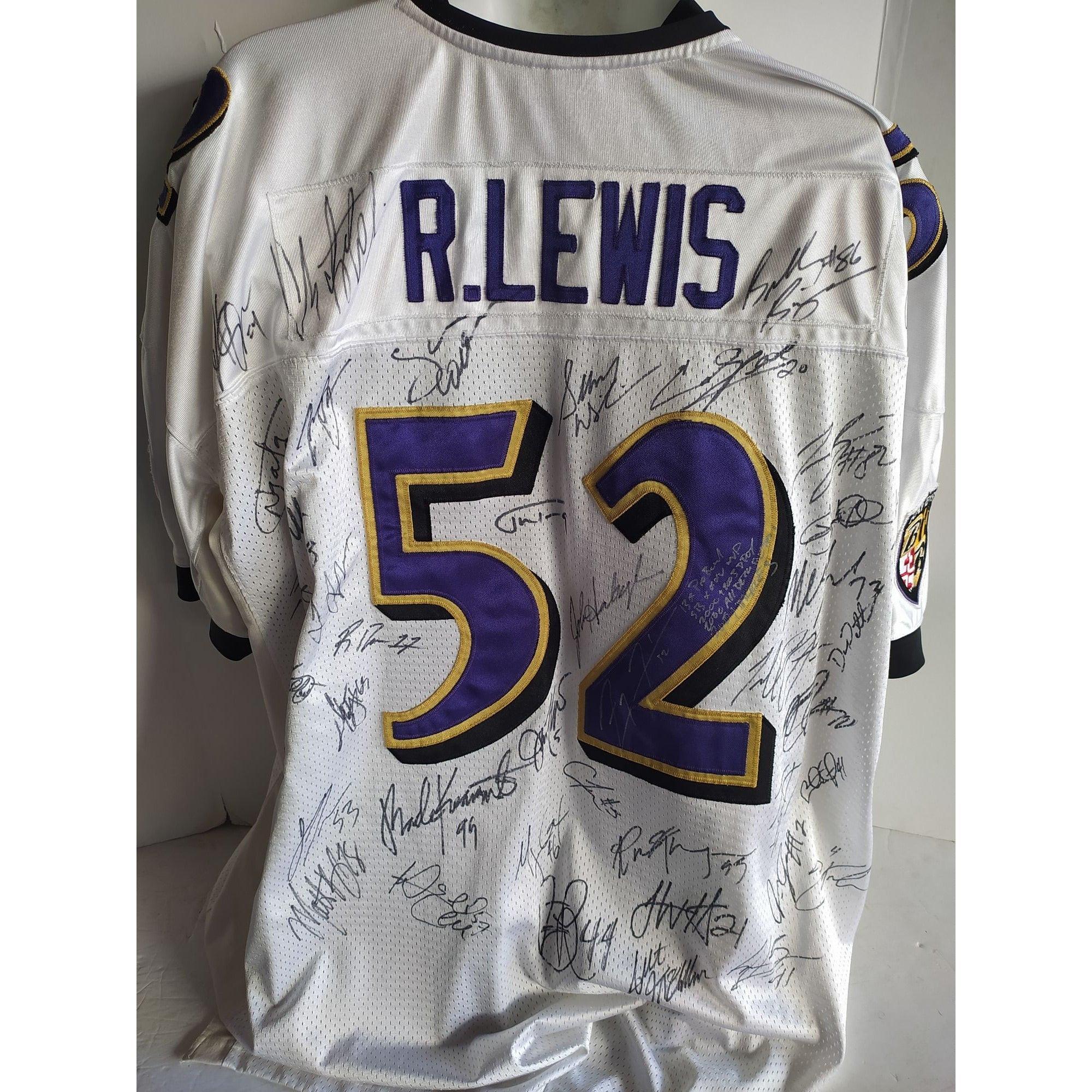 Ray Lewis John Harbaugh Ed Reed Joe Flacco Authentic Lewis xj