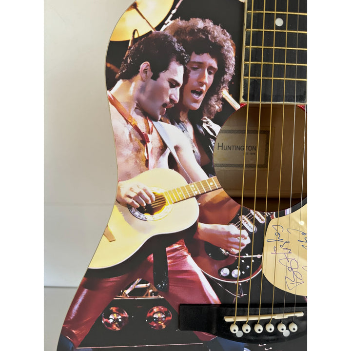 Freddie Mercury full size one of a kind acoustic guitar signed with proof.