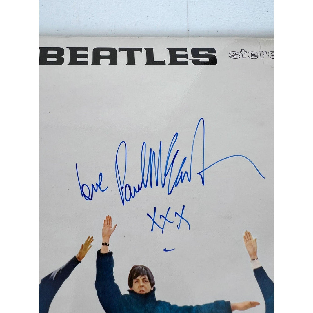 Beatles Help! lp George Harrison , John Lennon, Paul McCartney, Ringo Starr signed with proof.