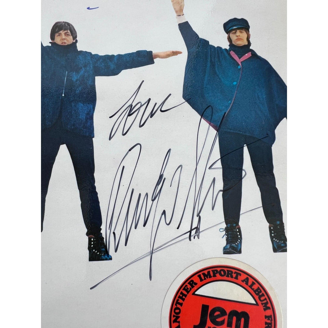 Beatles Help! lp George Harrison , John Lennon, Paul McCartney, Ringo Starr signed with proof.