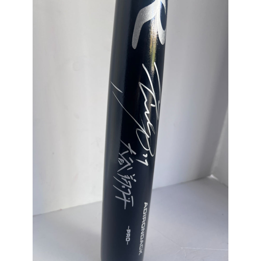 Shohei Ohtani Los Angeles Dodgers Rawlings MLB game model bat signed in english and japanese with proof