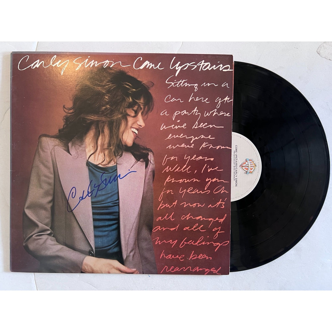 Carly Simon come upstairs original LP signed with proof