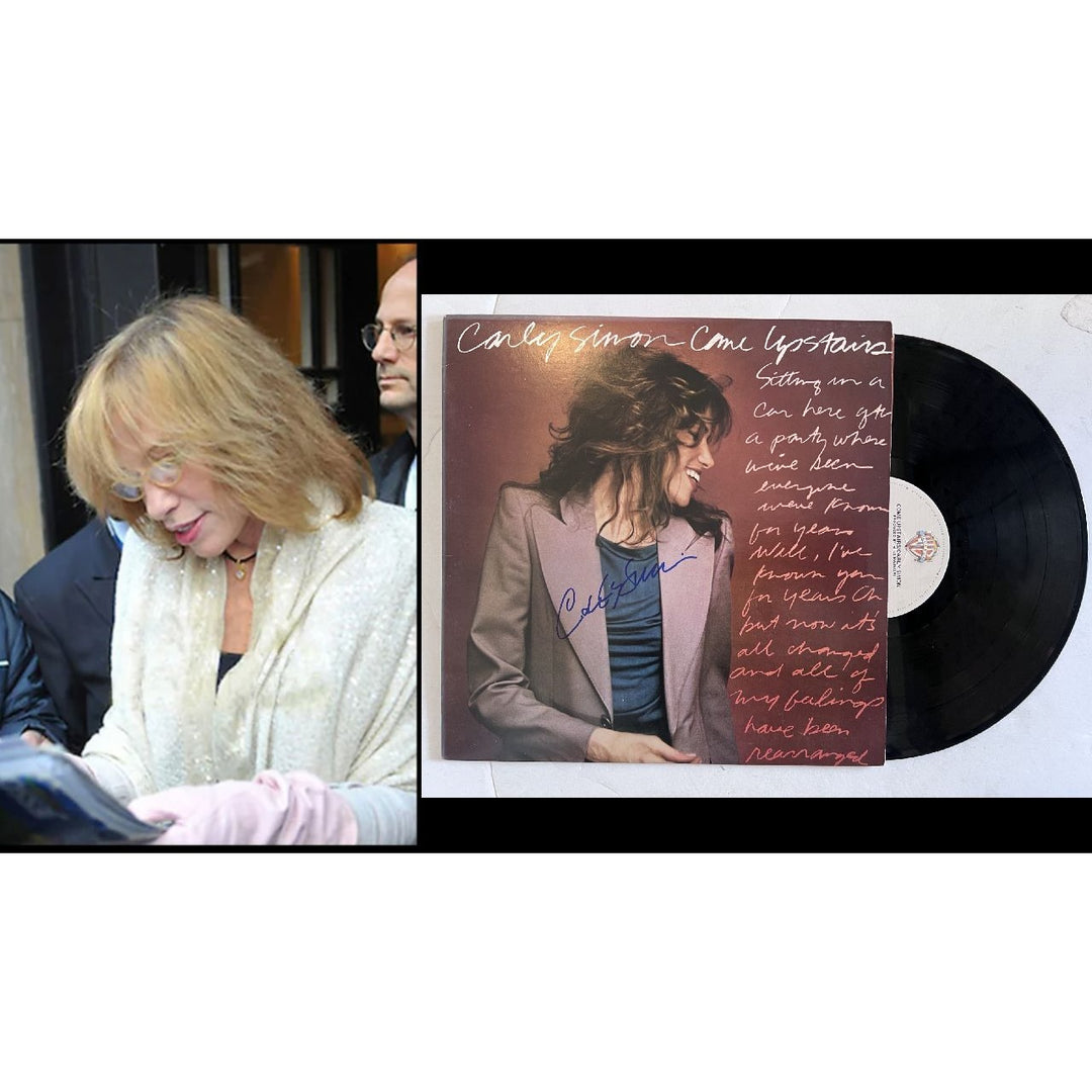 Carly Simon come upstairs original LP signed with proof