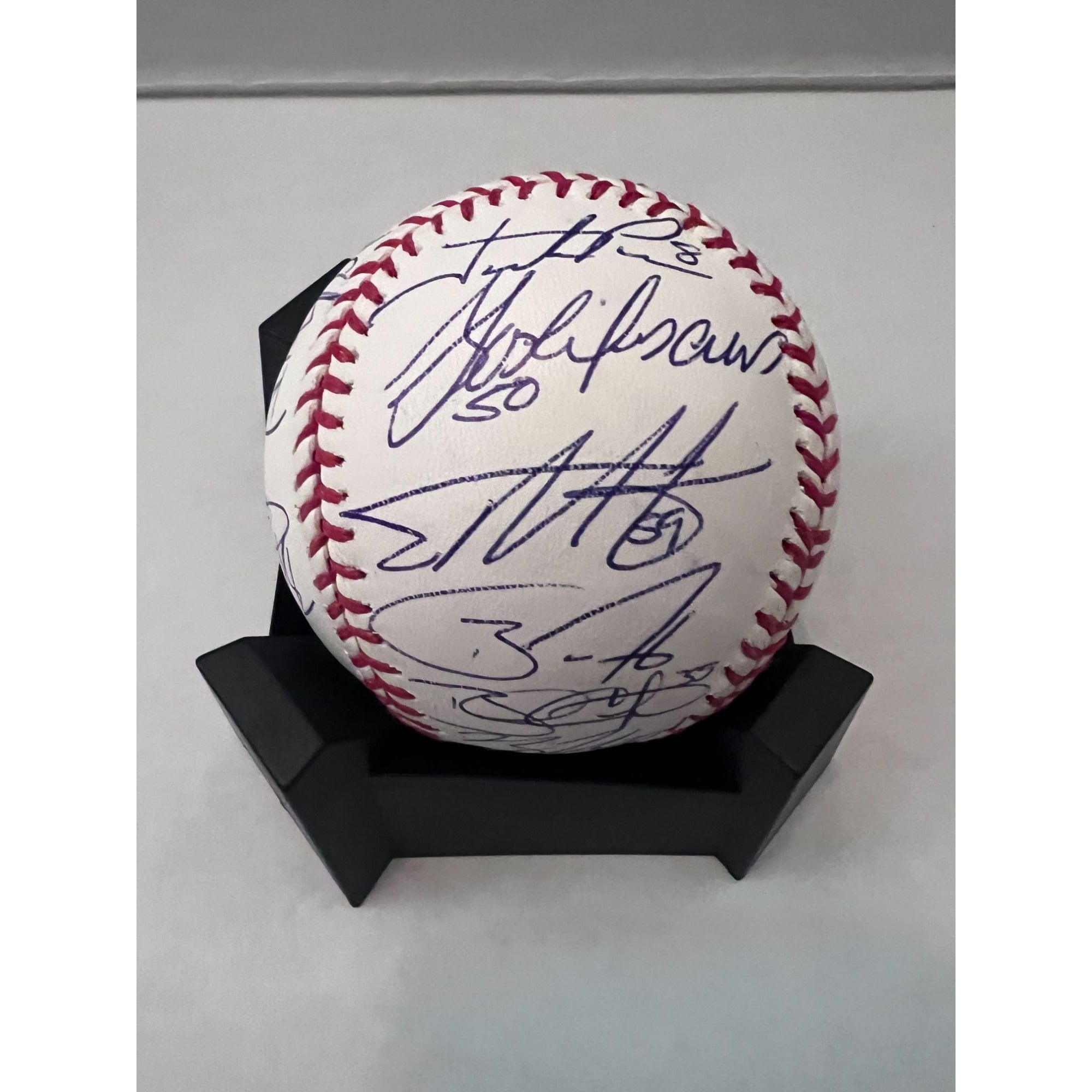 Buster Posey Madison Bumgarner Bruce Bochy 2012 San Francisco Giants World Champions team signed baseball with proof of