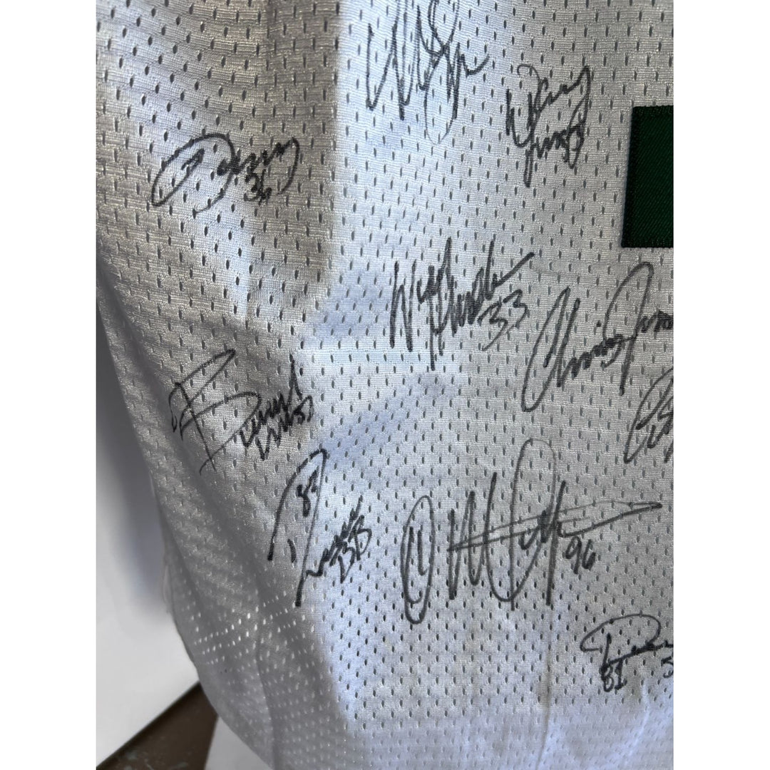 Brett Favre Reggie White Green Bay Packers Brett Favre Game model jersey 1996-1997 Superbowl Champs team signed with proof