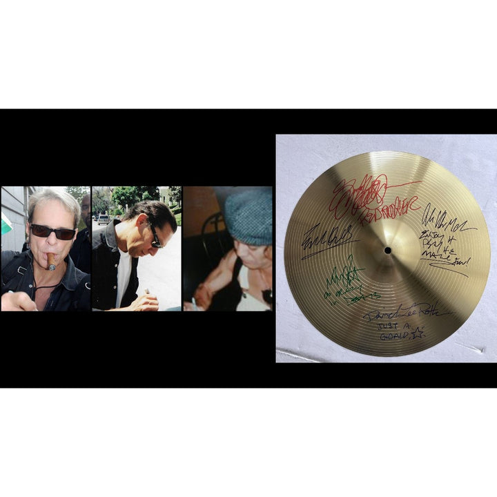 Eddie Van Halen David Lee Roth Sammy Hagar Alex Van Halen Michael Anthony Cymbal 18" signed with proof