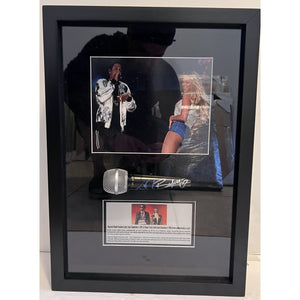 Beyonce Knowles and Jay Z One of a Kind microphone signed and framed with proof