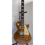 Load image into Gallery viewer, Tool  Maynard James Keenan Danny Carey Justin Chancellor Adam Jones Les Paul Gold top full size electric guitar signed with proof

