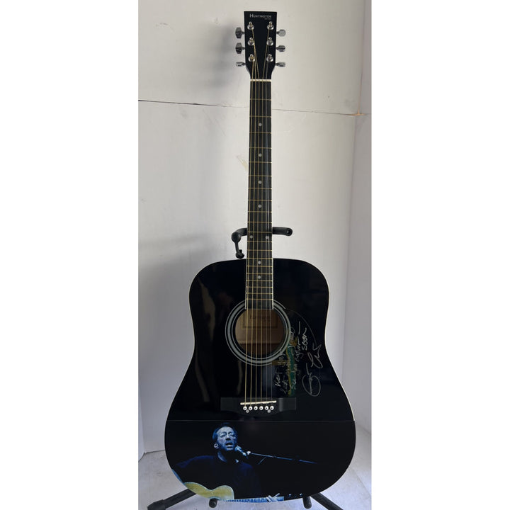 Eric Clapton incredible signed and inscribed "keep your feet on the ground see you soon" full size acoustic guitar one of a kind