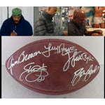 Load image into Gallery viewer, Walter Payton Jim Brown Tony Dorsett Emmitt Smith Barry Sanders NFL game football signed with proof
