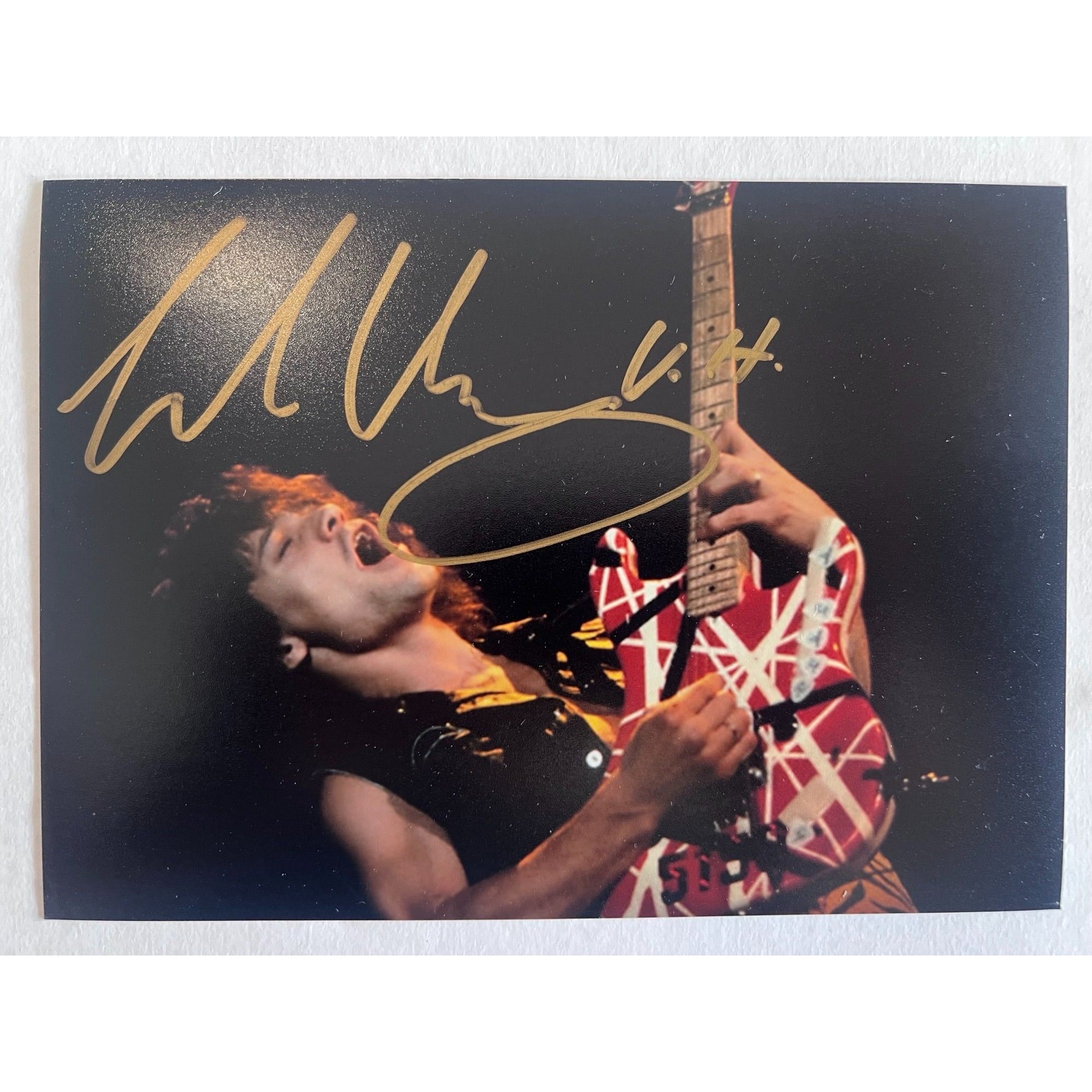 Eddie Van Halen 5x7 photo signed with proof