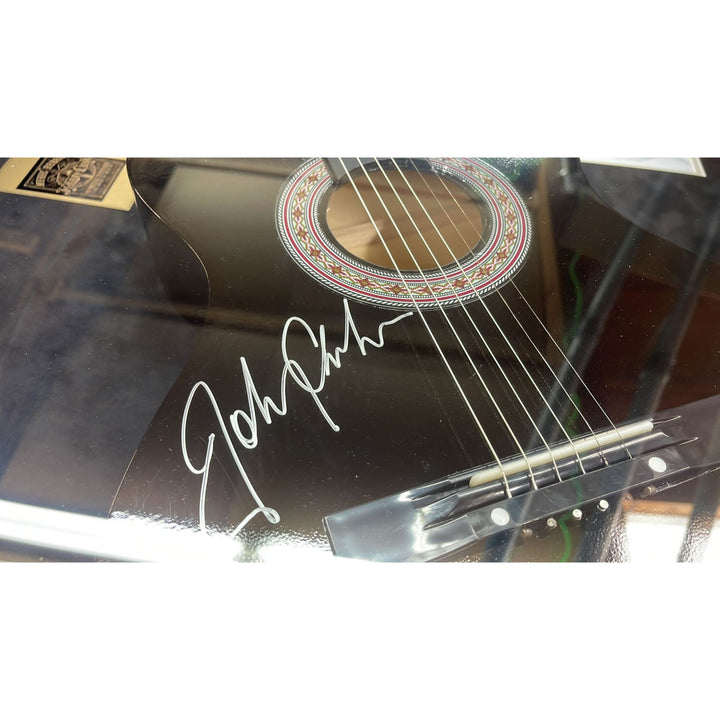 Johnny Cash acoustic guitar signed & framed 38x28x5 with proof