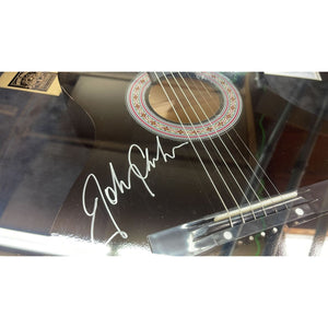 Johnny Cash acoustic guitar signed & framed 38x28x5 with proof